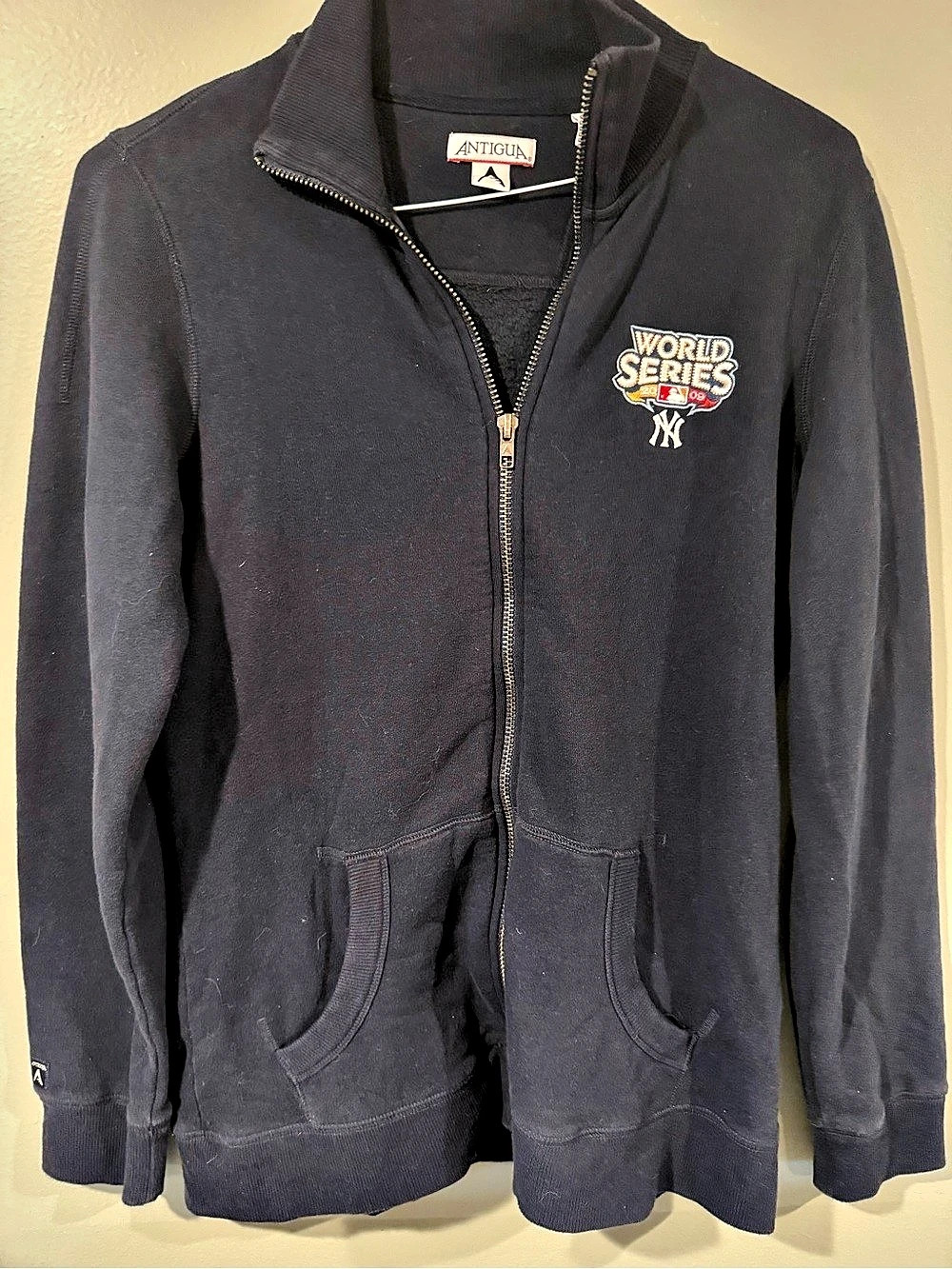 Antigua World Series New York Yankees New York Yankees Zip Hoodie Size Large